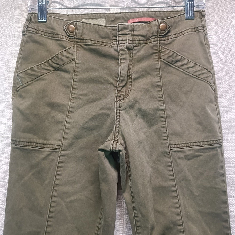 Pilcro and the Letterpress The Demilune Boot Olive Green Utility Pants 26 Casual - Picture 2 of 9